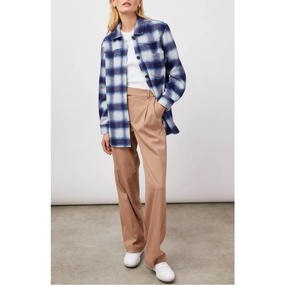 Rails Tripp Plaid Flannel Shirt Jacket Azure Shaphire Blue, size XXL - Picture 13 of 14